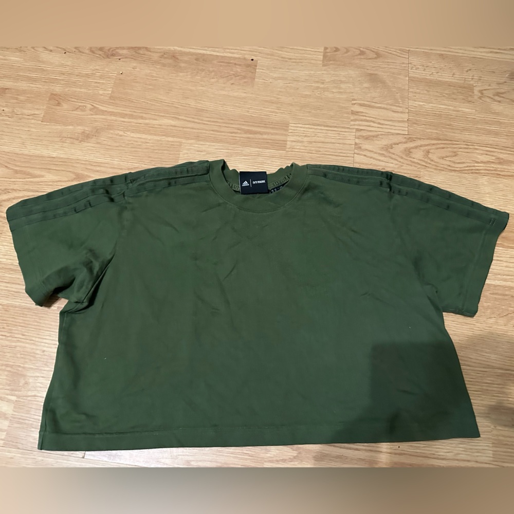 Ivy Park Adidas Dark Green Crop Top - Picture 2 of 7